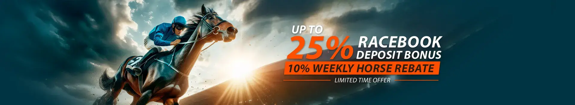 Bet on Racebook 25% Bonus
